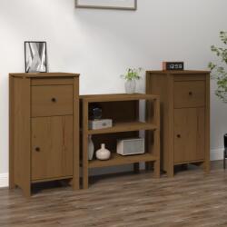 vidaXL 2 db mézbarna tömör fenyőfa tálalószekrény 40 x 35 x 80 cm (813761)