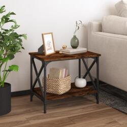 vidaXL füstös tölgy színű szerelt fa kisasztal 55x38x45 cm (823329)