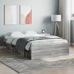 vidaXL kis kétszemélyes szürke sonoma ágykeret 120 x 190 cm (3203899)