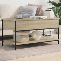 vidaXL sonoma tölgy szerelt fa és fém dohányzóasztal 100 x 50 x 50 cm (845347)