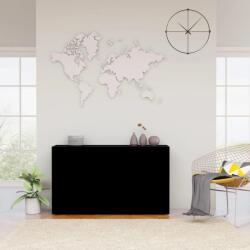 vidaXL fekete szerelt fa tálalószekrény 120 x 36 x 69 cm (801842)