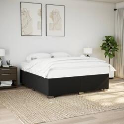 vidaXL fekete szövet ágykeret matrac nélkül 200 x 200 cm (3284501)