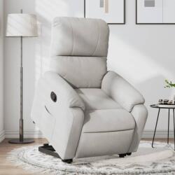 vidaXL világosszürke mikroszálas szövet felállást segítő fotel (3204930)