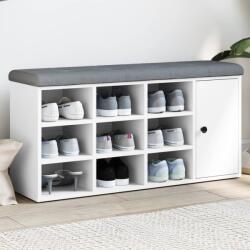 vidaXL fehér szerelt fa cipőtároló pad 102 x 32 x 50 cm (835089) - vidaxl