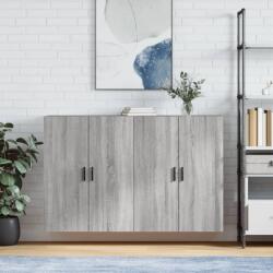 vidaXL 2 db szürke sonoma színű fali szekrény 69, 5 x 34 x 90 cm (3195641)