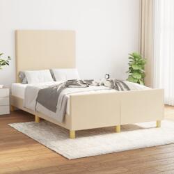 vidaXL krémszínű szövet ágykeret matrac nélkül 120x200 cm (3124884)