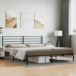 vidaXL fekete fém ágykeret fejtámlával 183 x 213 cm (352324)