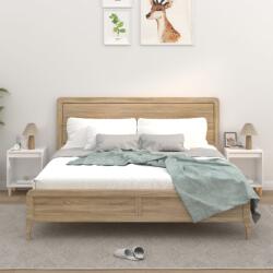 vidaXL 2 db magasfényű fehér éjjeliszekrény 40x35x50 cm (821863)