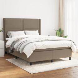 vidaXL tópszínű szövet rugós ágy matraccal 140 x 190 cm (3131349)