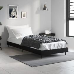 vidaXL fekete szerelt fa ágykeret 75 x 190 cm (832310)