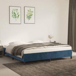 vidaXL sötétkék bársony ágykeret matrac nélkül 200x200 cm (347346)