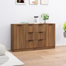 vidaXL 2 db barna tölgy színű szerelt fa tálalóasztal 60 x 30 x 70 cm (3115795)