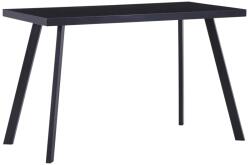 vidaXL fekete edzett üveg étkezőasztal 120 x 60 x 75 cm (281872)