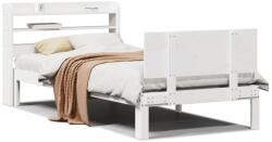 vidaXL fehér ágykeret fejtámlával matrac nélkül 100x200 cm (3306824)
