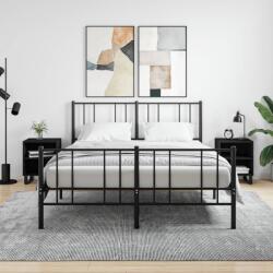 vidaXL 2 db fekete szerelt fa éjjeliszekrény 40x30x50 cm (826799)
