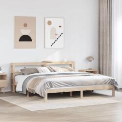 vidaXL tömör fenyőfa ágykeret fejtámlával 200 x 200 cm (3306055)