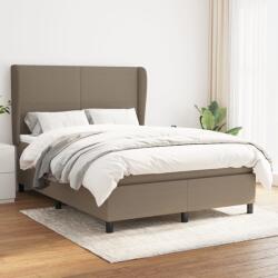 vidaXL tópszínű szövet rugós ágy matraccal 140 x 190 cm (3127801) - vidaxl