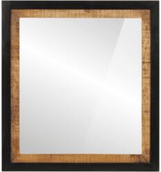 vidaXL üveg és tömör mangófa fürdőszobatükör 55 x 1 x 60 cm (358575)