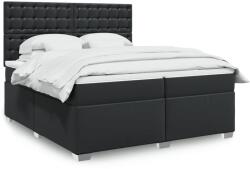 vidaXL fehér műbőr rugós ágy matraccal 200 x 200 cm (3290736)