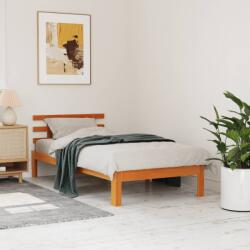vidaXL viaszbarna tömör fenyőfa ágy matrac nélkül 100 x 200 cm (844272)