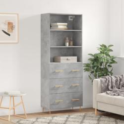 vidaXL betonszürke szerelt fa magasszekrény 69, 5 x 34 x 180 cm (3189369)
