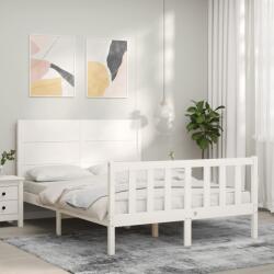 vidaXL fehér tömör fenyőfa ágy matrac nélkül 140 x 200 cm (3192752)
