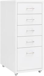 vidaXL fehér fém mobil iratszekrény 28 x 41 x 69 cm (335913) - vidaxl