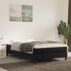 vidaXL fekete bársony zsebrugós ágymatrac 120 x 220 x 20 cm (4016614) - vidaxl