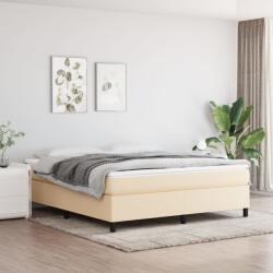 vidaXL krémszínű szövet ágykeret matrac nélkül 160 x 200 cm (3120875)