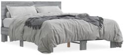vidaXL szürke sonoma szerelt fa és fém ágykeret 120 x 190 cm (3280205)