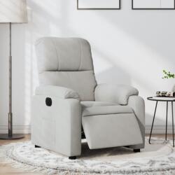 vidaXL világosszürke mikroszálas szövet elektromos dönthető fotel (3204916)