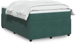 vidaXL sötétzöld bársony rugós ágy matraccal 120 x 200 cm (3285635)
