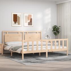 vidaXL tömör fenyőfa ágy matrac nélkül 200 x 200 cm (3192186) - vidaxl