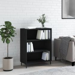 vidaXL fekete szerelt fa polcos szekrény 69, 5 x 32, 5 x 90 cm (828381)