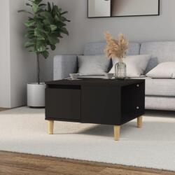 vidaXL fekete szerelt fa dohányzóasztal 55x55x36, 5 cm (821077) - vidaxl