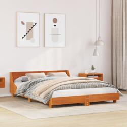 vidaXL viaszbarna tömör fenyőfa ágy matrac nélkül 135 x 190 cm (850745)