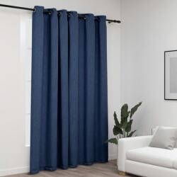 vidaXL kék vászonhatású sötétítőfüggöny fűzőkarikával 290 x 245 cm (321179)