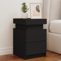 vidaXL fekete éjjeliszekrény LED-világítással 35 x 39 x 55 cm (836751)