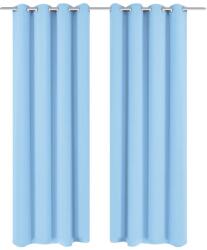 vidaXL 2 db türkiz sötétítőfüggöny fém függönykarikákkal 135 x 175 cm (132207)