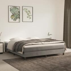vidaXL világosszürke bársony ágykeret matrac nélkül 180 x 200 cm (3120784)
