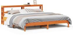 vidaXL viaszbarna tömör fenyőfa ágy matrac nélkül 180 x 200 cm (3306140)