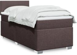vidaXL sötétbarna szövet rugós ágy matraccal 100 x 200 cm (3288095)