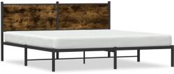 vidaXL füstös tölgy színű fém ágykeret matrac nélkül 183 x 213 cm (4007672)