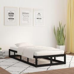 vidaXL fekete tömör fa ágykeret 90 x 190 cm (Single) (820830)