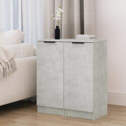 vidaXL 2 db betonszürke szerelt fa tálalószekrény 30 x 30 x 70 cm (811142)