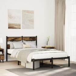 vidaXL füstös tölgy színű fém ágykeret matrac nélkül 120 x 190 cm (4017050)
