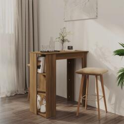 vidaXL barna tölgy színű szerelt fa bárasztal polccal 102x50x103, 5 cm (812965)