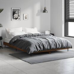 vidaXL barna tölgy színű szerelt fa ágykeret matrac nélkül 140x190 cm (832284) - vidaxl