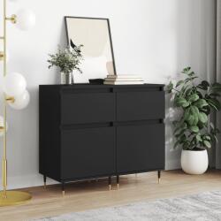 vidaXL 2 db fekete szerelt fa tálalószekrény 40 x 35 x 70 cm (831135) - vidaxl