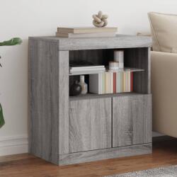 vidaXL szürke sonoma színű tálalószekrény LED-ekkel 60, 5 x 37 x 67 cm (836621)